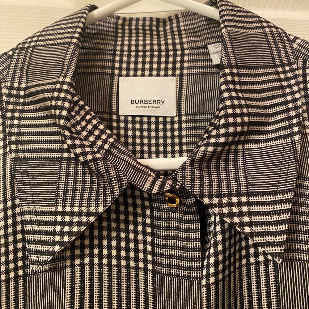 Burberry Checked Silk Top - New